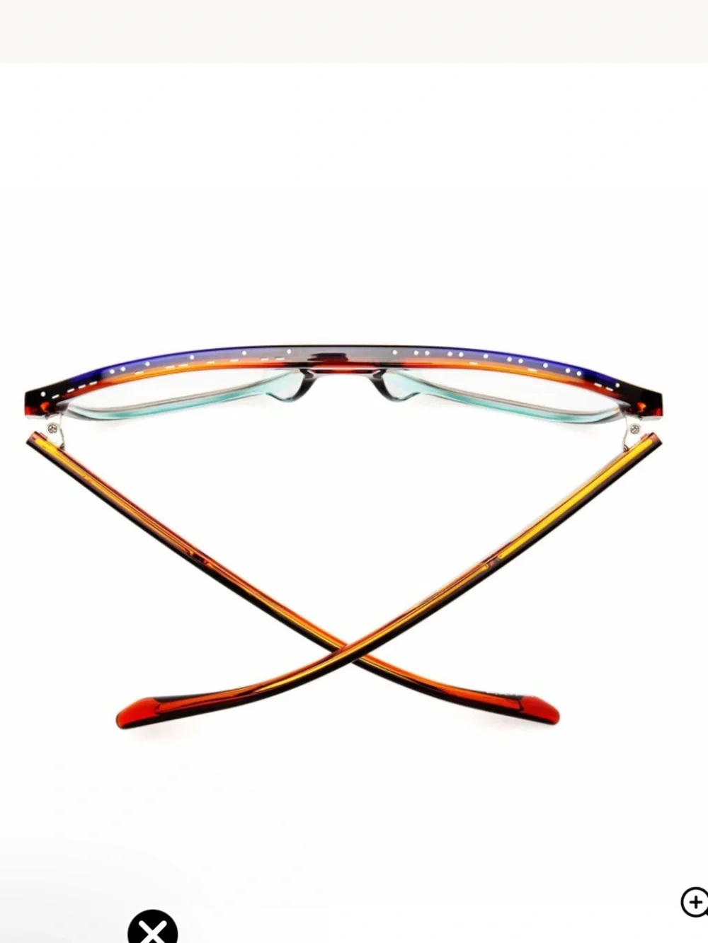 Caddis RCA Purple to Teal Gradient Aviator Glasses Magnification2.75